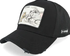 Trucker-Capslab Tom & Jerry Black A-Frame Trucker -