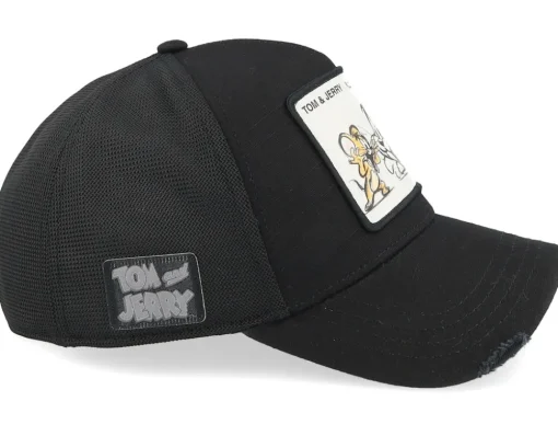 Trucker-Capslab Tom & Jerry Black A-Frame Trucker -