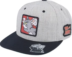 Snapback-Tom & Jerry Tom Angry Heather Grey/Black Snapback -