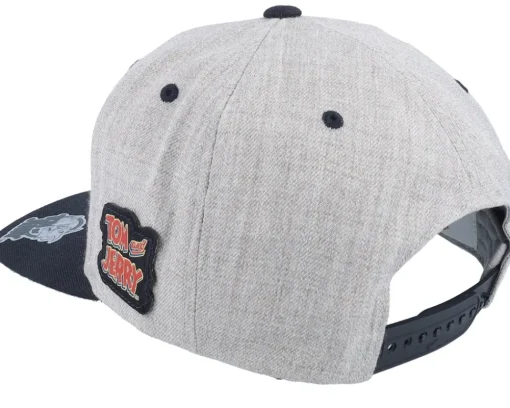 Snapback-Tom & Jerry Tom Angry Heather Grey/Black Snapback -