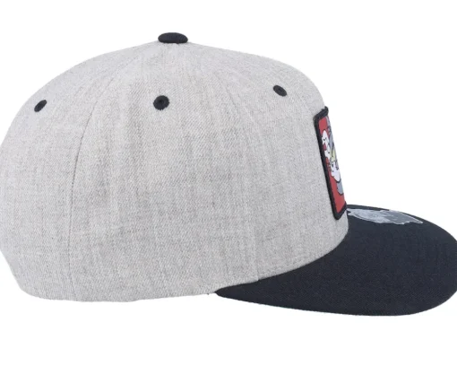 Snapback-Tom & Jerry Tom Angry Heather Grey/Black Snapback -