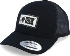 Trucker-Salty Crew Topstitch Retro Black Trucker -