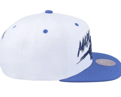 Snapback-Mitchell & Ness Toronto Maple Leafs Transcript /Blue Snapback - White