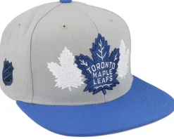 Snapback-Mitchell & Ness Toronto Maple Leafs Triple Up /Blue Snapback - Grey