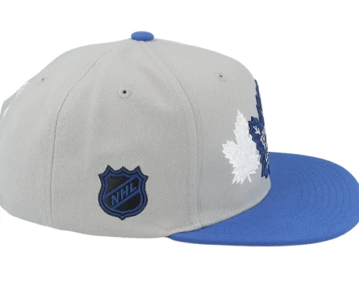 Snapback-Mitchell & Ness Toronto Maple Leafs Triple Up /Blue Snapback - Grey