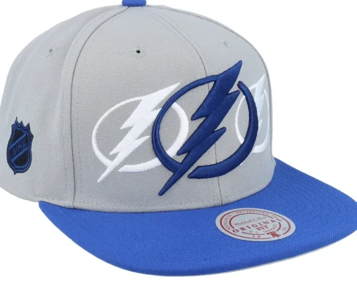 Snapback-Mitchell & Ness Toronto Maple Leafs Triple Up /Blue Snapback - Grey