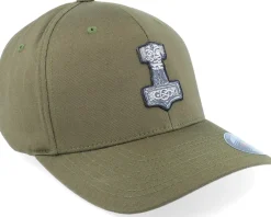 Flexfit-Vikings Tors Hammer Mjölner Olive Green Flexfit -
