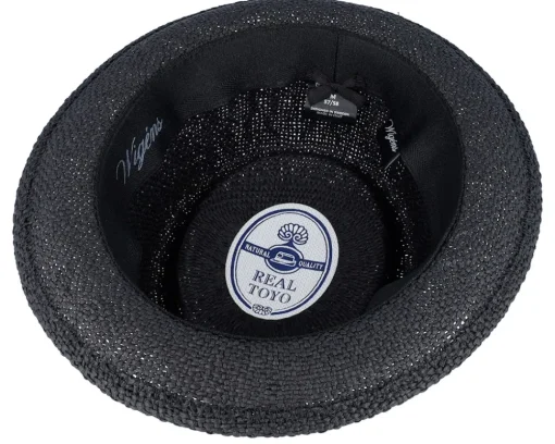 Pork Pie Hats-Wigéns Toyo Black Pork Pie -