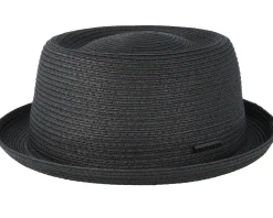 Pork Pie Hats-Stetson Toyo Black Porkpie -