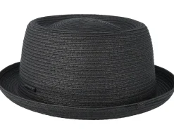 Pork Pie Hats-Stetson Toyo Black Porkpie -