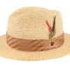 Fedora-Jaxon & James Toyo Braided Fedora Cappuccino Straw Hat -