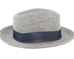 Fedora-Stetson Toyo Grey/Blue Fedora -