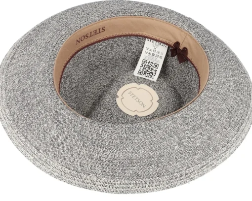Fedora-Stetson Toyo Grey/Blue Fedora -