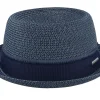 Pork Pie Hats-Stetson Toyo Light Blue/Navy Pork Pie -