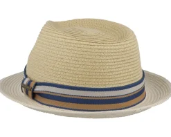 Trilby Hats-Stetson Toyo Light Yellow/Beige Trilby -