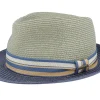 Trilby Hats-Stetson Toyo Olive/Blue Trilby -