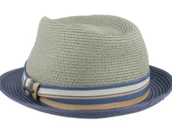 Trilby Hats-Stetson Toyo Olive/Blue Trilby -