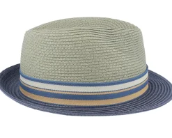 Trilby Hats-Stetson Toyo Olive/Blue Trilby -
