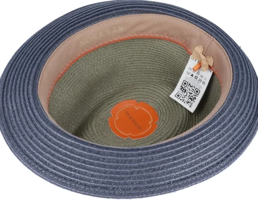 Trilby Hats-Stetson Toyo Olive/Blue Trilby -