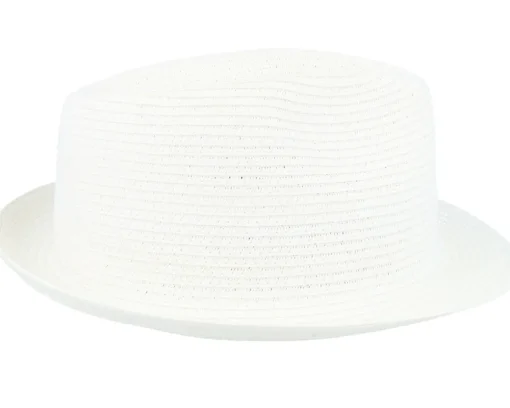 New Stetson Toyo White Brown Trilby Straw Hat -
