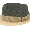 Straw Hat | Trilby Hats-Stetson Toyo/Raffia Olive/Natural Trilby Straw Hat -