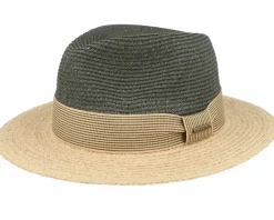 Best Stetson Toyo/Raffia Olive/Natural Traveller Straw Hat -