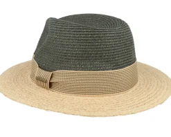 Best Stetson Toyo/Raffia Olive/Natural Traveller Straw Hat -