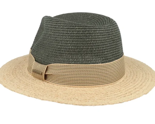 Best Stetson Toyo/Raffia Olive/Natural Traveller Straw Hat -