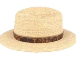 Straw Hat-Stetson Traveller Raffia Beige/Brown Straw Hat -