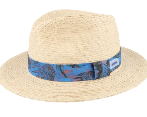Straw Hat-Stetson Traveller Raffia Sustainable Beige-55/S -