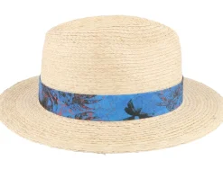 Straw Hat-Stetson Traveller Raffia Sustainable Beige-55/S -
