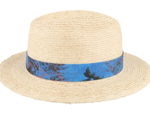 Straw Hat-Stetson Traveller Raffia Sustainable Beige-55/S -