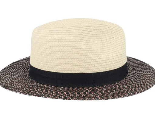 Outlet Lierys Traveller Toyo Black/Red/Natural Straw Hat -
