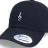 Dad Cap-Abducted Treble Clef Black Dad Cap -