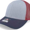 Blanks-Richardson 112 Tri Heather /Cardinal/Navy Trucker - Grey