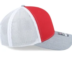 Discount Richardson 112 Tri /White/Heather Grey Trucker - Red