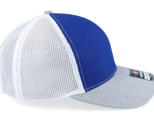 Discount Richardson 112 Tri Royal/White/Heather Grey Trucker - Blue