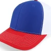 Adjustable-Richardson 312 Tri Royal/White/Red Adjustable - Blue