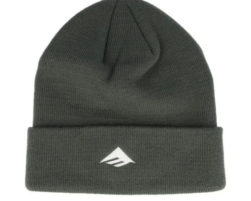Discount Emerica Triangle Beanie Green/White Cuff -