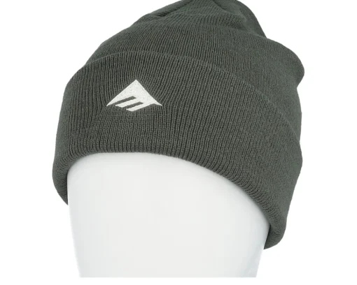Discount Emerica Triangle Beanie Green/White Cuff -