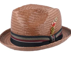 Sale Jaxon & James Tribeca Straw Hat Brown Trilby -