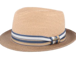 Trilby Hats-Stetson Trilby Toyo Beige Straw Hat -