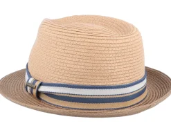 Trilby Hats-Stetson Trilby Toyo Beige Straw Hat -