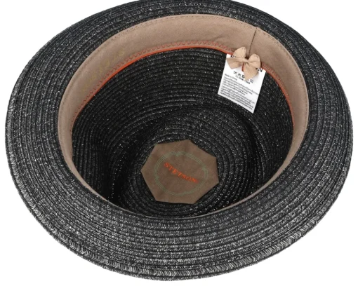 Straw Hat-Stetson Trilby Toyo Black Straw -