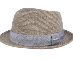 Discount Stetson Trilby Toyo Khaki Straw Hat -