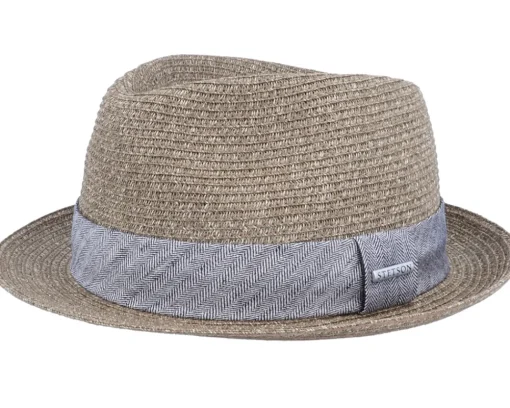 Discount Stetson Trilby Toyo Khaki Straw Hat -