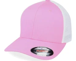 Flexfit | Blanks-Flexfit Trucker Mesh 2-Tone Pink/White -