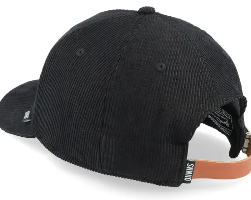 Dad Cap-Djinns Truefit Corduroy Black Dad Cap -
