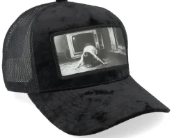 Velvet Caps-Scenes Tv Broken Velvet Black/Black A-frame Trucker -