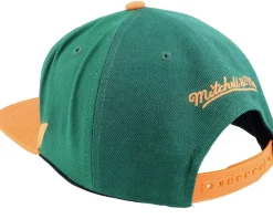 Snapback-Mitchell & Ness U. Of Miami Sharktooth Orange/Green Snapback -